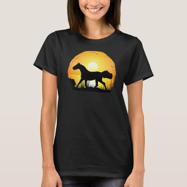 Camiseta Sunset Horse Breed Silhouette  Holsteiner Horse (Anverso)