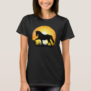 Camiseta Sunset Horse Raza Silhouette Hanoverian