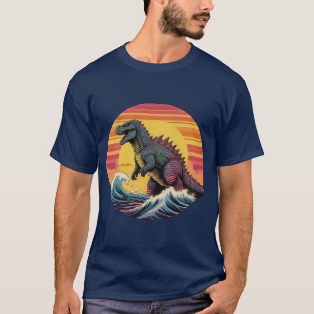 Camiseta Sunset Kaiju Rampage (Anverso)