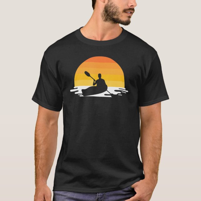 Camiseta Sunset Kayak Canoe Paddling Kayaker Outdoor Sport  (Anverso)