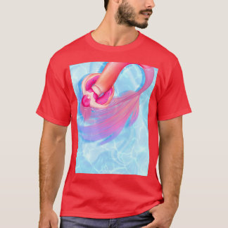 Camiseta Sunset mermaid in a donut float