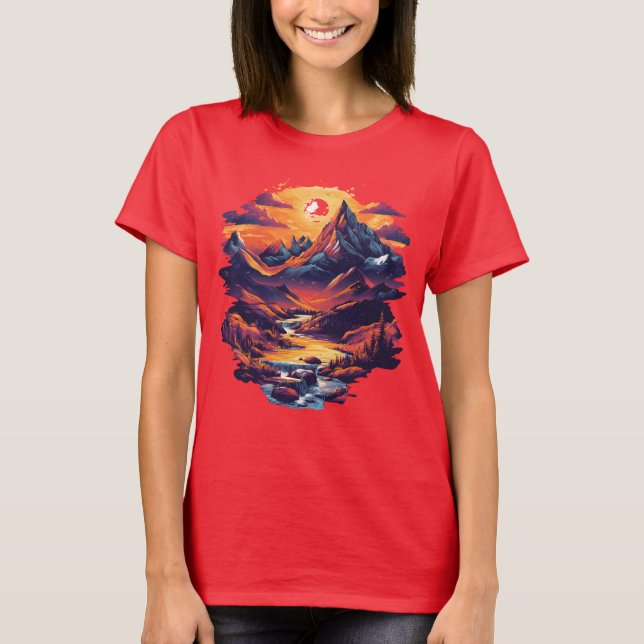 Camiseta Sunset Mountain Escape Graphic T-Shirt (Anverso)