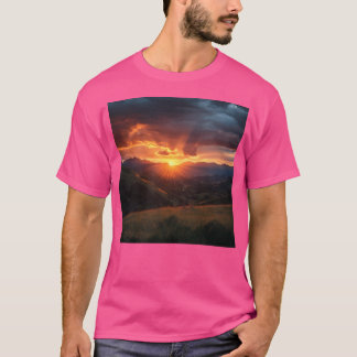 Camiseta Sunset Mountains Paisaje Montañas Paisaje Wal