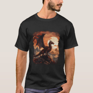 Camiseta Sunset Naranja del Dragon Cherry Blossom