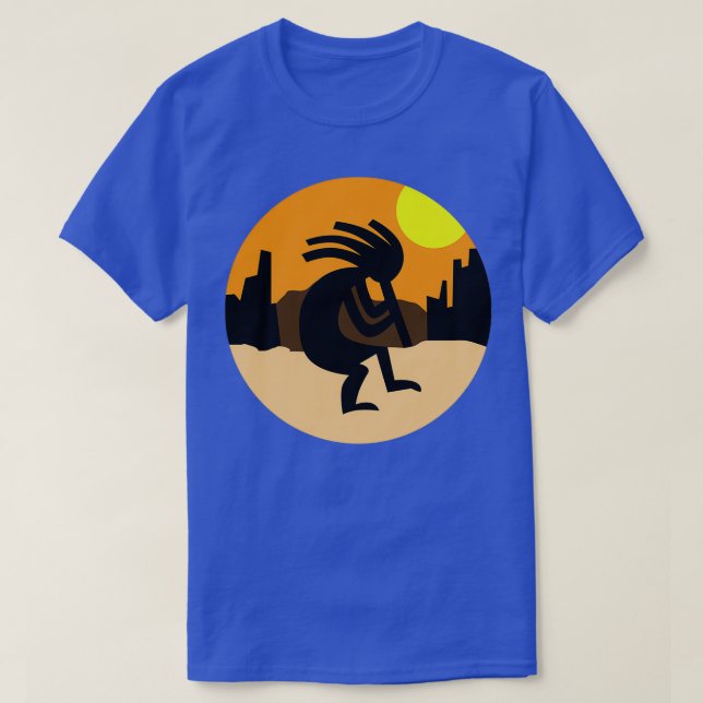 Camiseta Sunset nativo americano de Kokopelli (Diseño del anverso)
