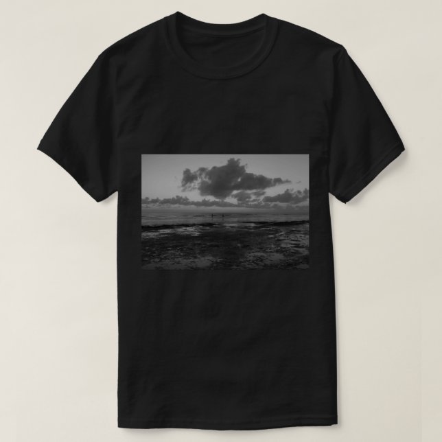 Camiseta Sunset negro y blanco (Diseño del anverso)
