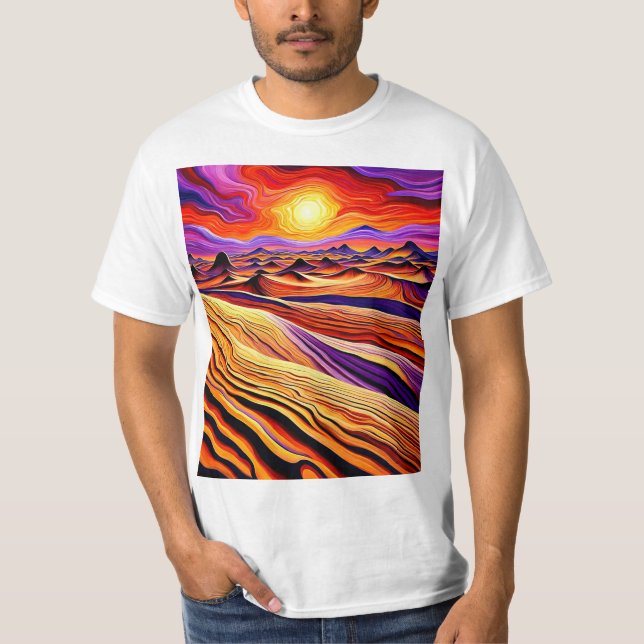 Camiseta Sunset over Desert Landscape 1 (Anverso)