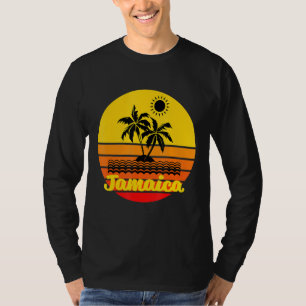 Camiseta Sunset Palm Trees Beach Cruise Summer Jamaica Vaca
