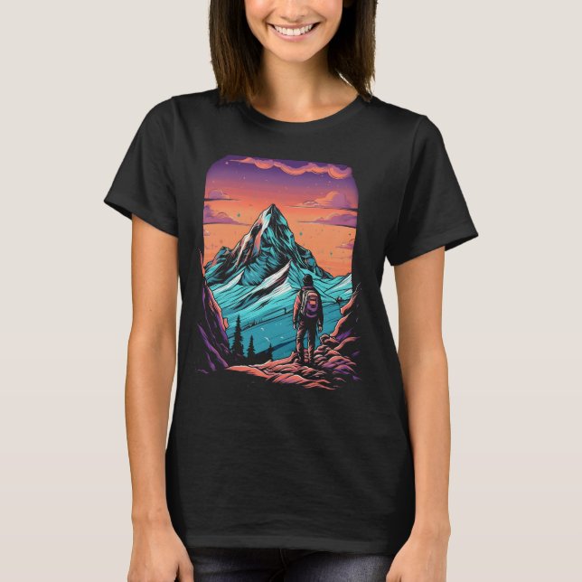 Camiseta Sunset para hacer senderismo por la montaña (Anverso)
