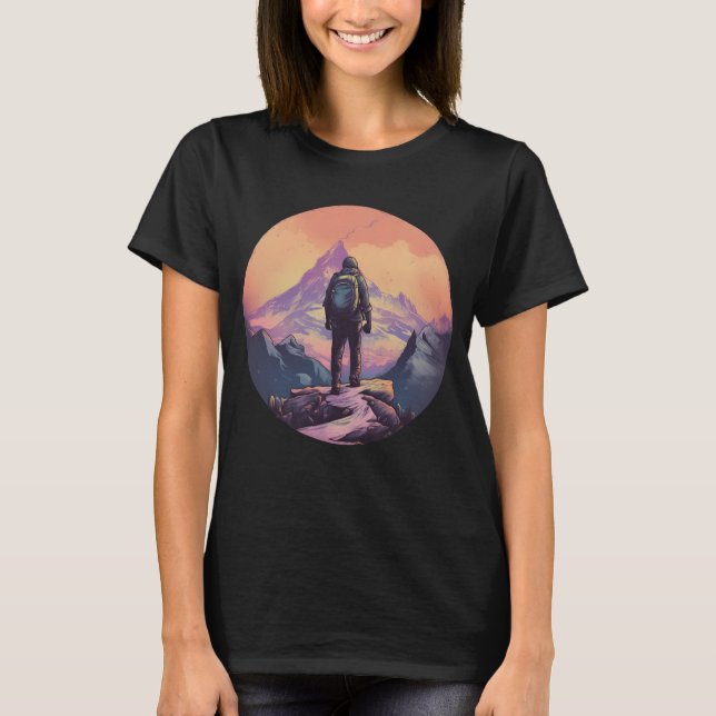 Camiseta Sunset para hacer senderismo por la montaña (Anverso)