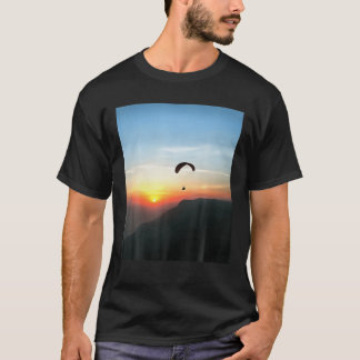 Camiseta Sunset Paraglide Wanderlust Extreme Sport Art