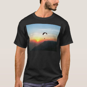 Camiseta Sunset Paraglide Wanderlust Extreme Sports Art