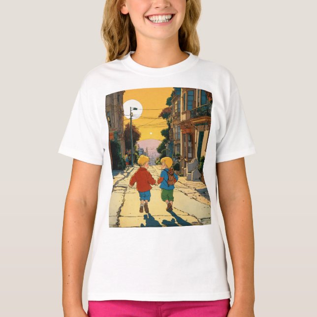 Camiseta Sunset Playtime en San Francisco" - Vintage Hergé (Anverso)