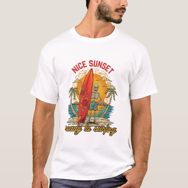 Camiseta sunset ready to surfing  (Anverso)