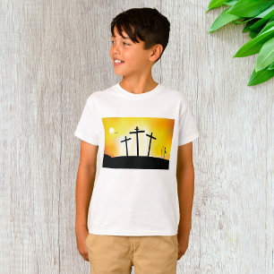 Camiseta Sunset Religious Crosses Boys