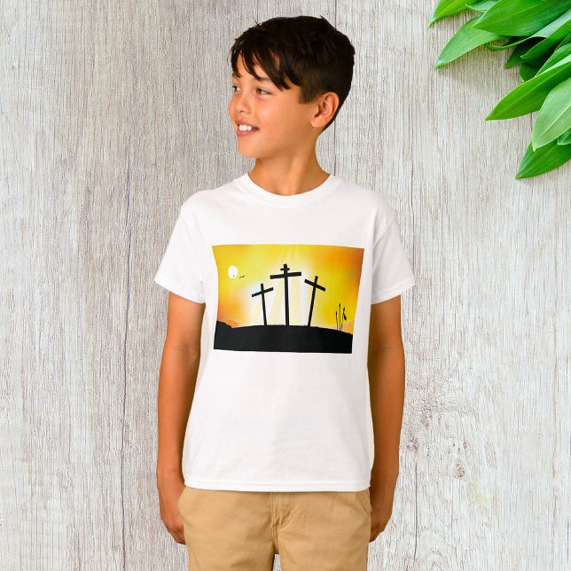 Camiseta Sunset Religious Crosses Boys (Subido por el creador)