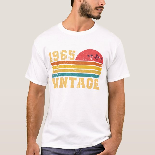 Camiseta Sunset retro vintage 1965 Cumpleaños (Anverso)