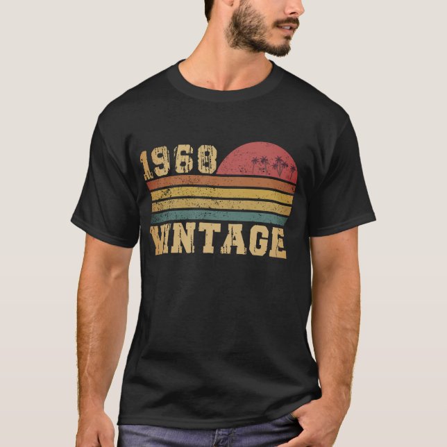 Camiseta Sunset retro vintage 1968 Cumpleaños (Anverso)