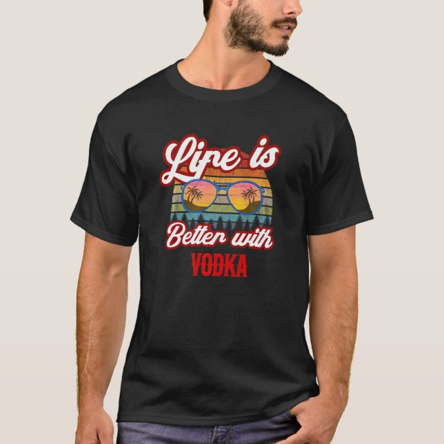 Camiseta Sunset Retro Vodka con Vodka (Anverso)