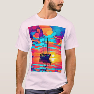 Camiseta Sunset Sailboat Dreamscape