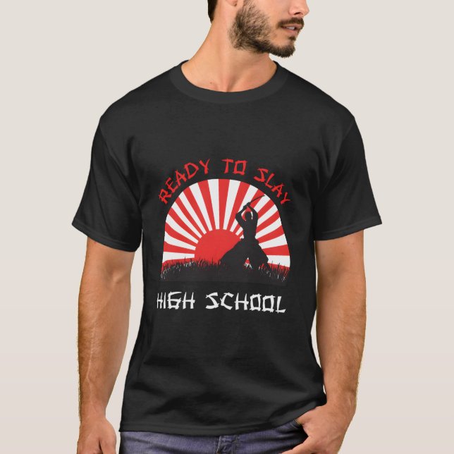 Camiseta Sunset Samurai, un nuevo japonés de secundaria (Anverso)