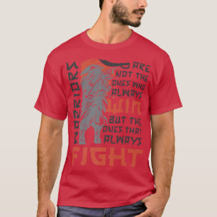Camiseta Sunset Samurai Warrior, Keep Fighting Saying Cance