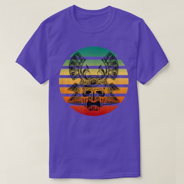Camiseta Sunset Samurai Warrior Oni Mask Captured Within Su (Diseño del anverso)