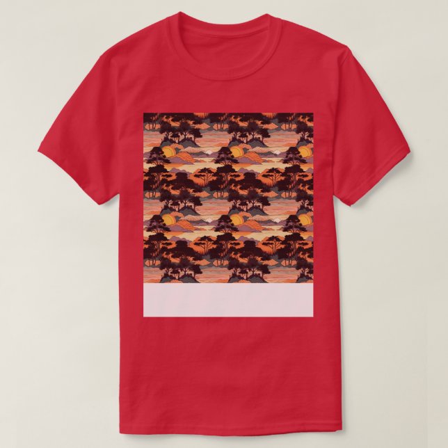 Camiseta Sunset Seless Pattern Sun Sky Light Sunlight Sun (Diseño del anverso)