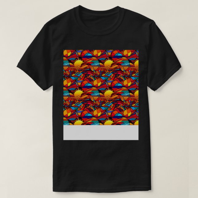 Camiseta Sunset Seless Pattern Sun Sky Light Sunlight Sun (Diseño del anverso)