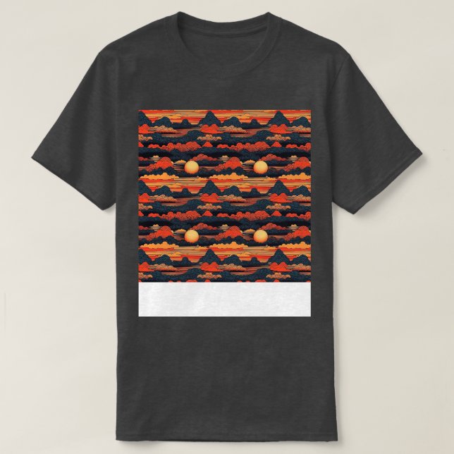 Camiseta Sunset Seless Pattern Sun Sky Light Sunlight Sun (Diseño del anverso)