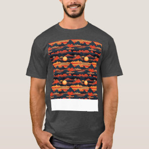 Camiseta Sunset Seless Pattern Sun Sky Light Sunlight Sun