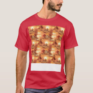 Camiseta Sunset Seless Pattern Sun Sky Light Sunlight Sun