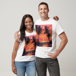 Camiseta Sunset Serenity Beach Scene