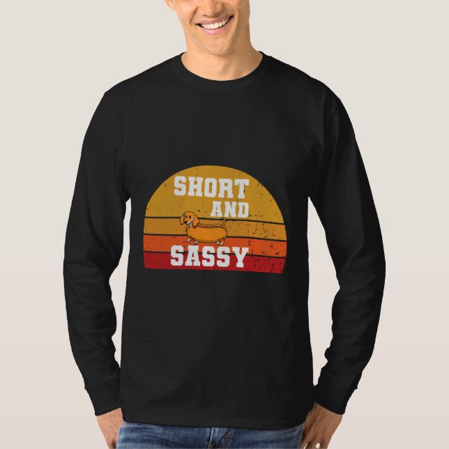 Camiseta Sunset Short Y Sassy Dachshund Animales Aman Sau (Anverso)