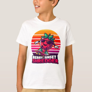 Camiseta Sunset Skateboarding Strawberry