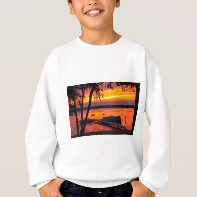 Camiseta Sunset sobre el lago Castlerock (Anverso)