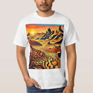 Camiseta Sunset sobre el paisaje del desierto 6