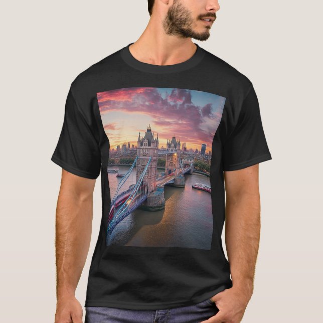 Camiseta Sunset sobre Londres (Anverso)