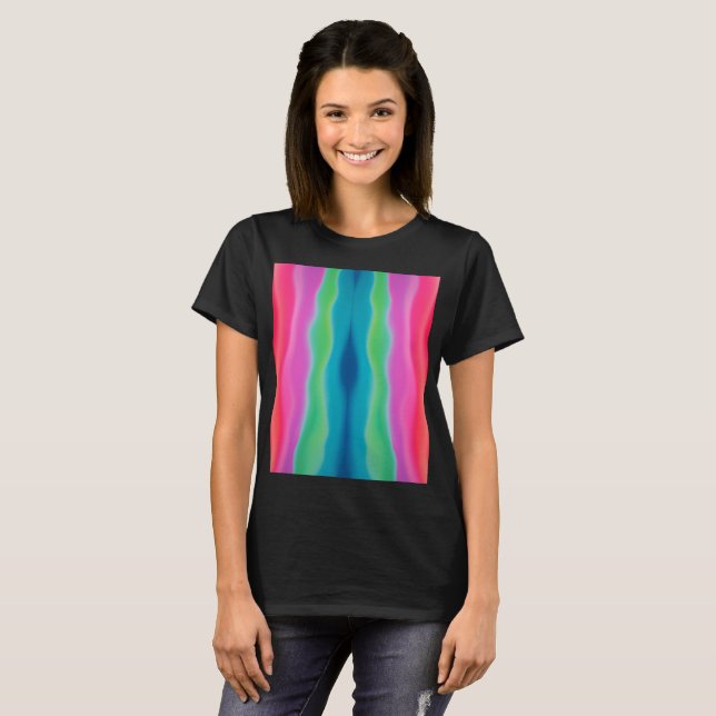 Camiseta "Sunset Sorbet" arte abstracto colorido (Anverso completo)