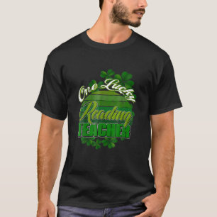 Camiseta Sunset St Patrick'S Day One Lucky Reading Teacher