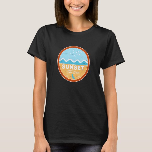 Camiseta Sunset State Beach California Ca Beach Waves (Anverso)