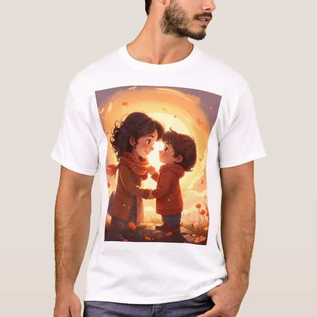 Camiseta Sunset Stroll Mother & Child in Bloom (Anverso)