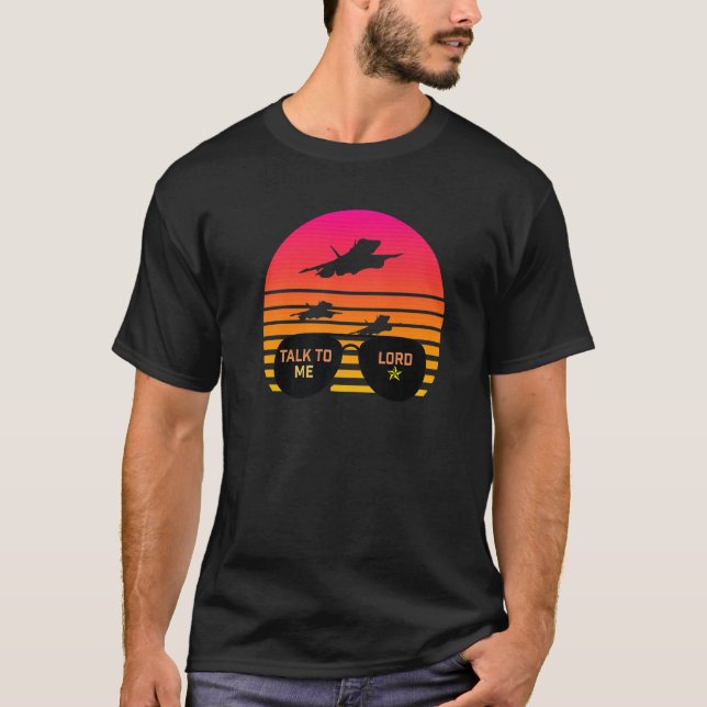 Camiseta Sunset Talk Me Hable Lord Pilot Aeronaves Gafas De (Anverso)