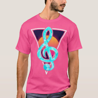 Camiseta Sunset Vaporwave Synthwave 80s Art Music Lover Tre