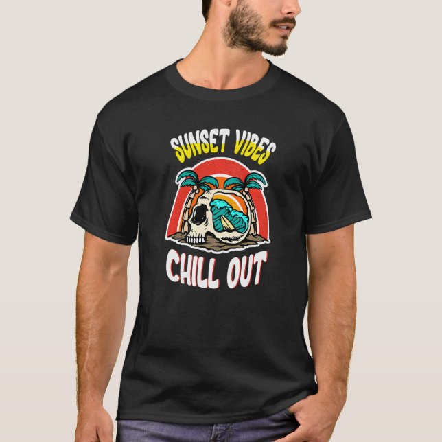 Camiseta Sunset Vibes Chill Out Skufing (Anverso)