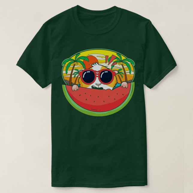 Camiseta Sunset Watermelón exótico Gafas de sol divertidas  (Diseño del anverso)