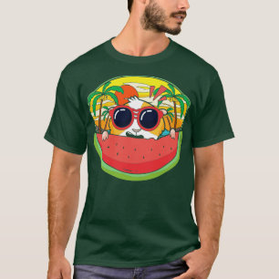 Camiseta Sunset Watermelón exótico Gafas de sol divertidas 