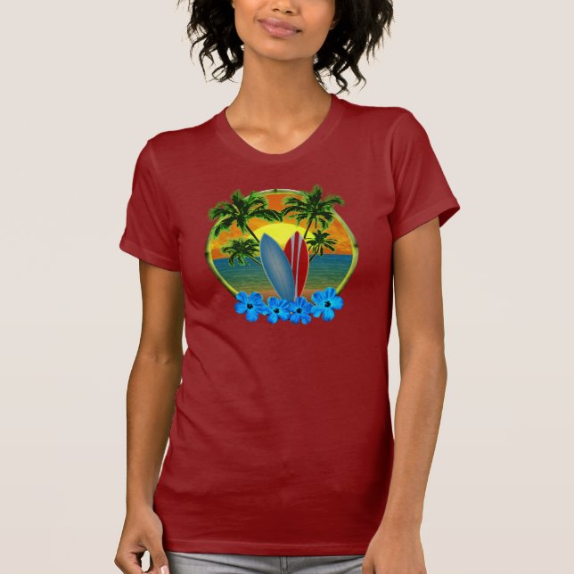 Camiseta Sunset Y Surfboards (Anverso)