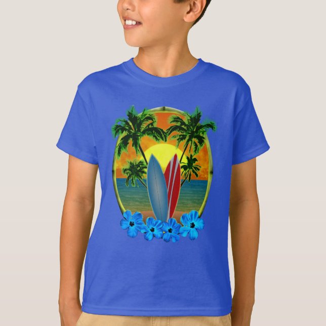 Camiseta Sunset Y Surfboards (Anverso)