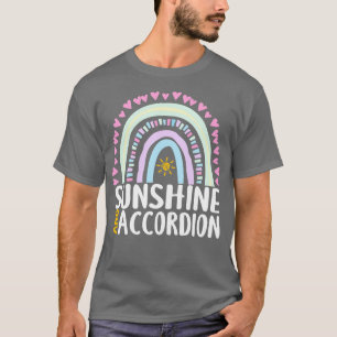 Camiseta Sunshine and accordion Cute Rainbow Gift para muje